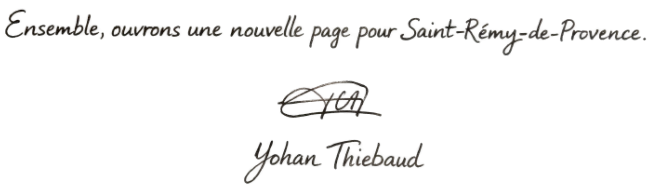 Ensemble, ouvrons une nouvelle page pour Saint-R&eacute;my. Yohan Thiebaud